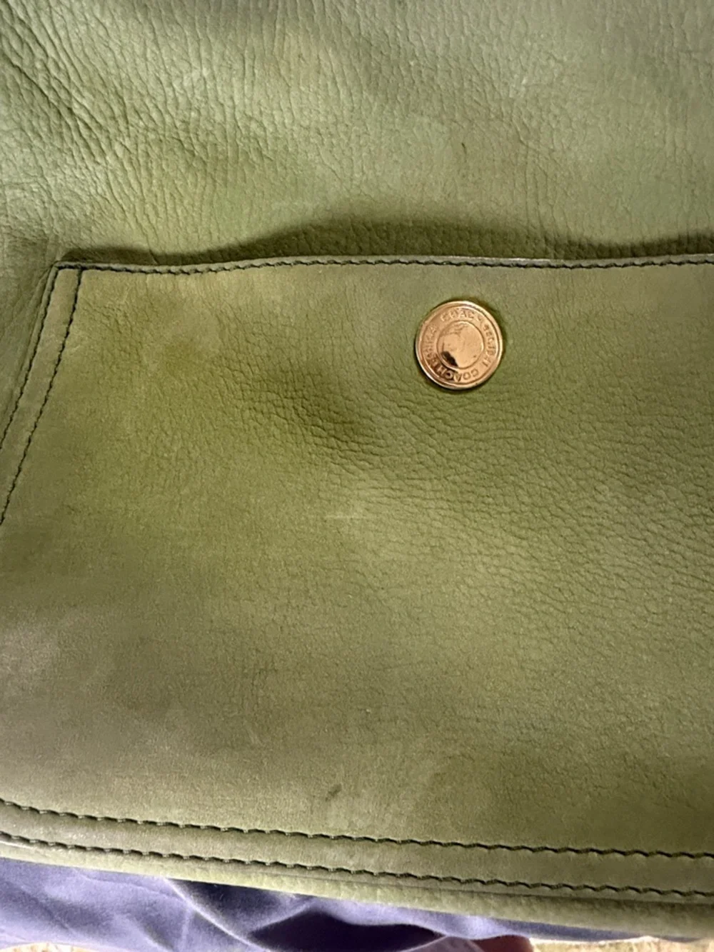 Coach Y2K Vintage Lime Green Nubuck Hobo Shoulder Bag - Picture 2 of 8